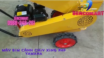 Máy Băm Cành Cây Chạy Xăng Yamaha 7HP, máy băm nghiền cành làm phân trồng cây