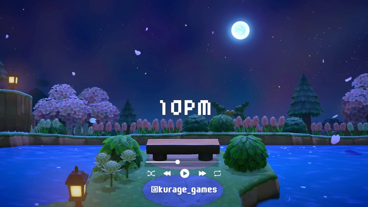 あつ森BGM「午後10時」桜吹雪｜Animal Crossing BGM + Hourly Music Playlist 🎧