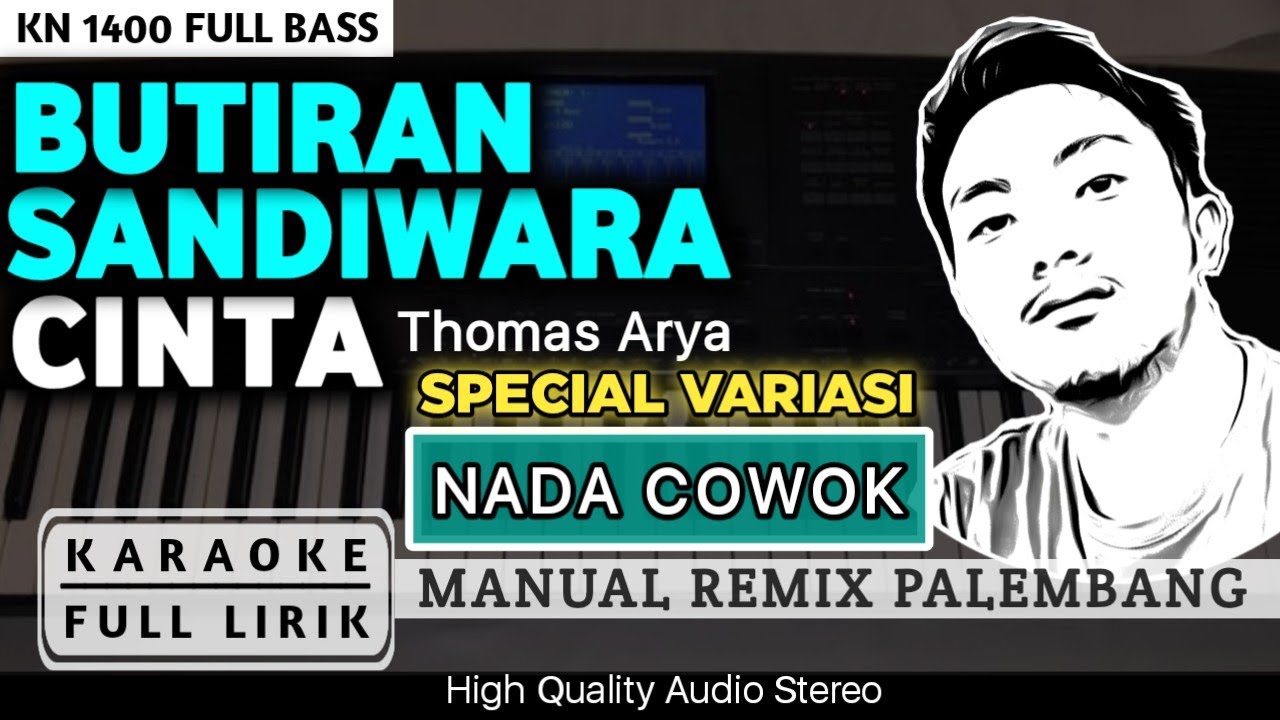 Butiran Sandiwara Cinta [Nada Cowok] || Remik Palembang Karaoke Full Lirik