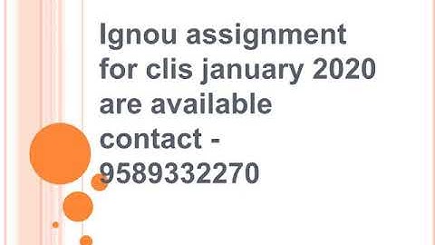 Ignou CLIS assignment solution January 2020