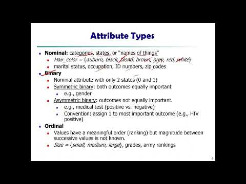 LEC 2: Data Objects and Attribute Types