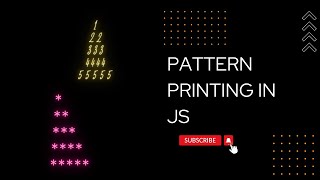 Pattern printing using javascript 01, in easy n simple way with extra trick