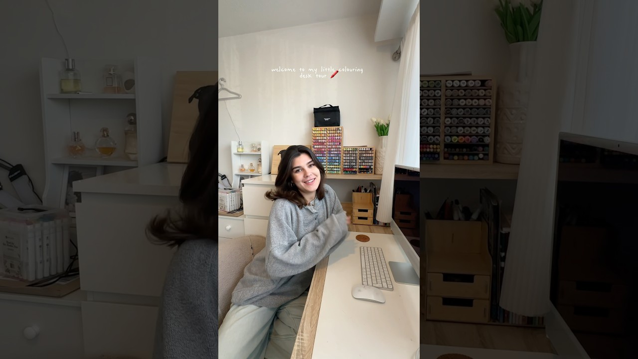 my colouring desk tour!! 🖍️🌟