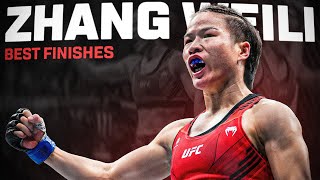 That's It! 🏆 | Zhang Weili's Best Finishes | UFC 300
