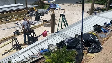 CUSTOM synthetic DOCK decking installation