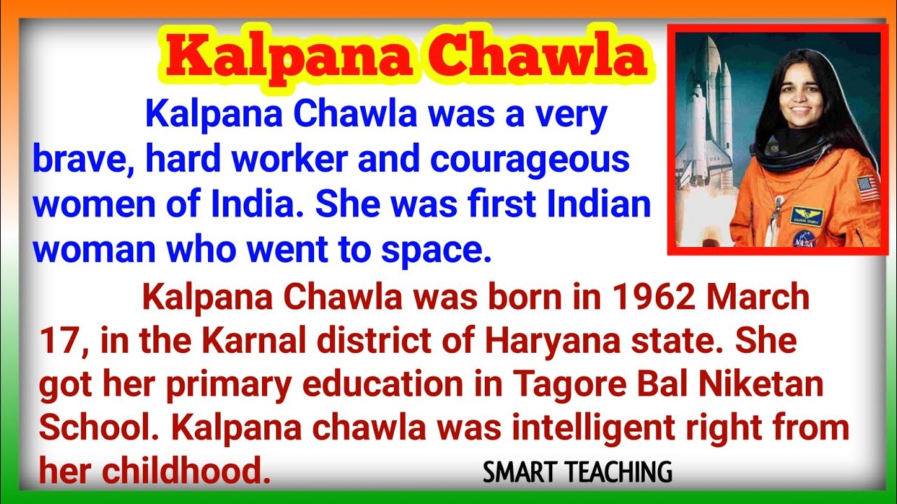 essay paragraph on kalpana chawla in english