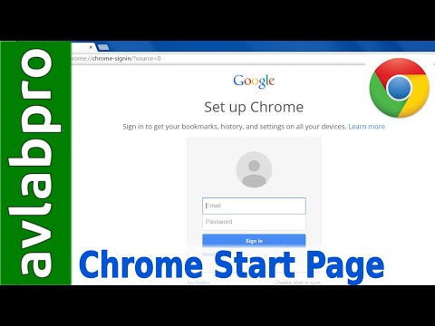 Change start page in Google Chrome