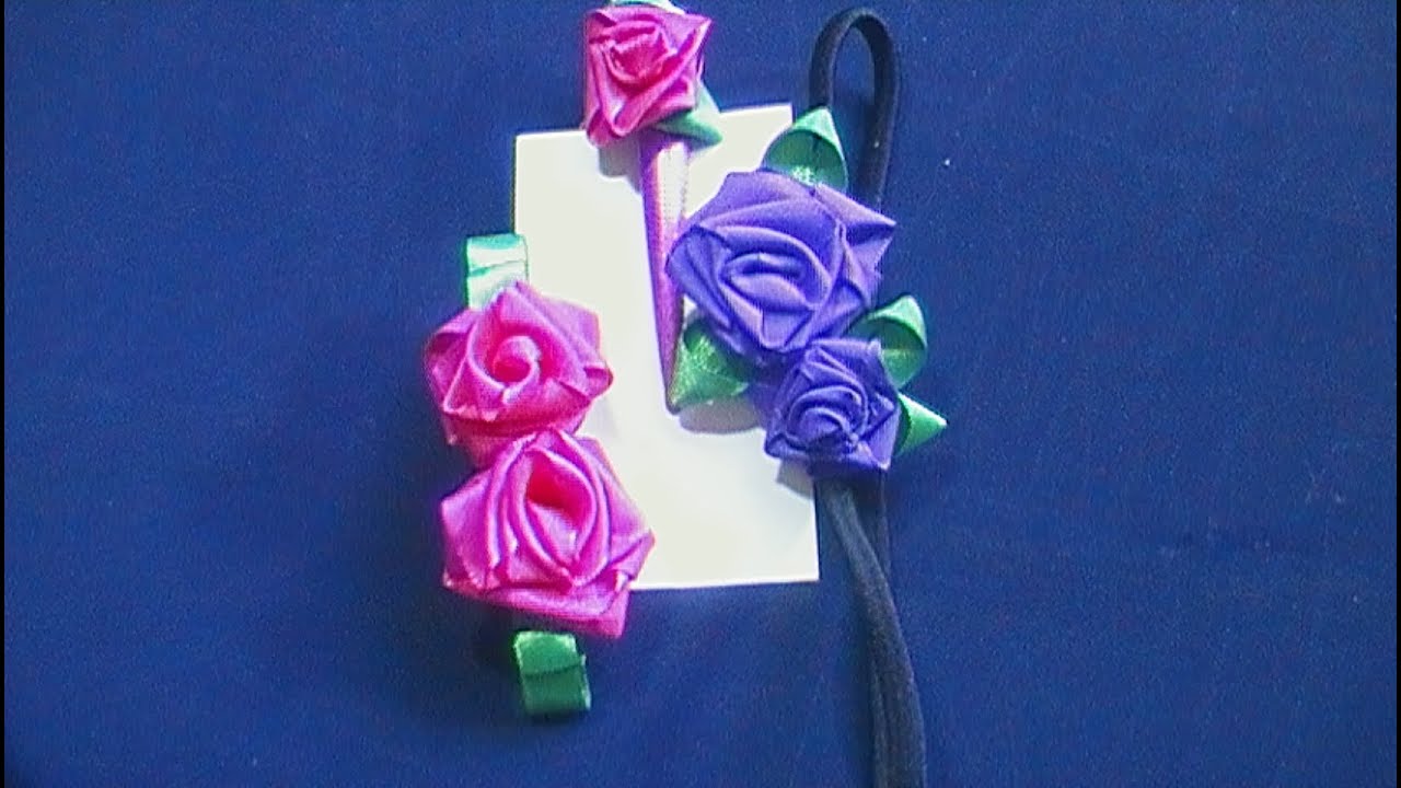 Como hacer rosas de tela/cinta // DIY manualidades de animales