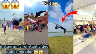 Instagram viral stunt video public reaction😱😱