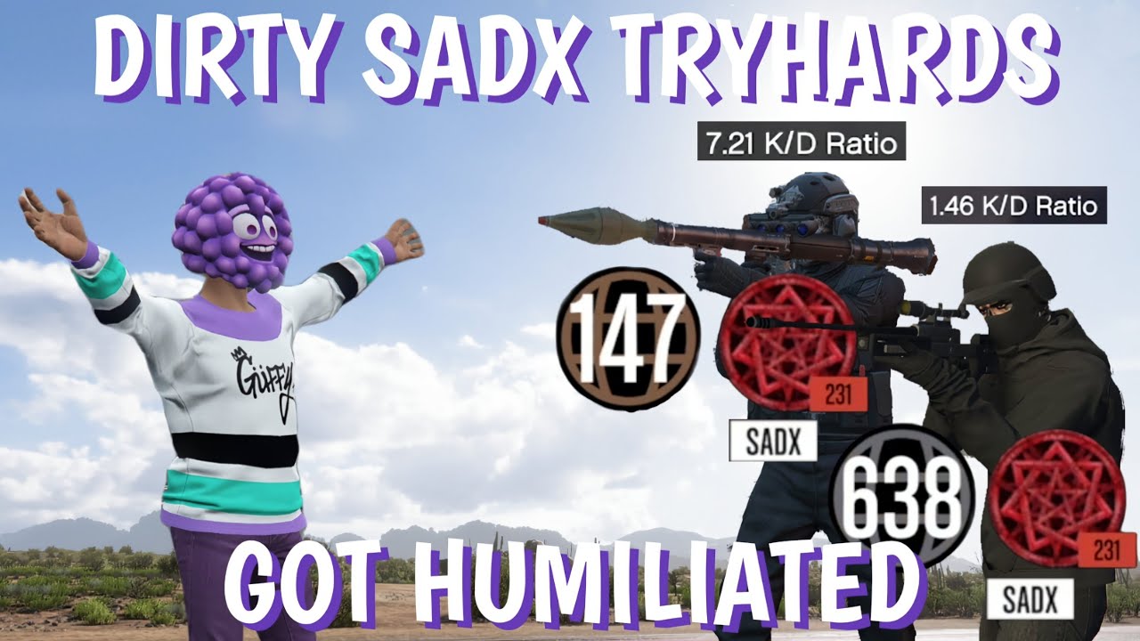 Dirty SADX Tryhards thought they'll get me easy but got destroyed! | GTA Online