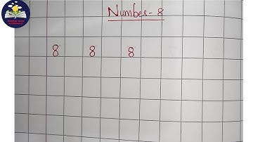 Writing Number 8 in column book | Number 8 | Numbers | TEACHERS World of WONDERzzz