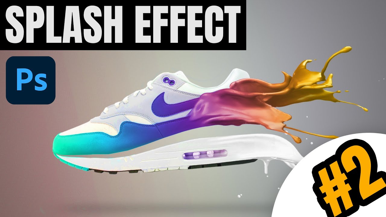 ▶️ Adobe Photoshop Tutorial : Nike Air Max spash effect // Part 2/2 