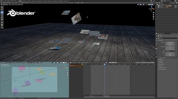 AE『blender 2.9』Falling Photos Slideshow in Blender EEVEE | チュートリアル28　Rigid Body・Slow motion