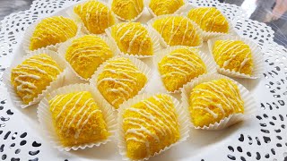 حلوى جافة رائعة بذوق الليمونمنعشة و اقتصادية بدون قالب سهلة التحضير و راقية المنظر