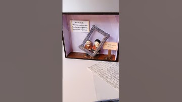 Handmade Couple Miniature Shadow Box: Air Dry Clay Sculptures | 360° Showcase