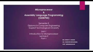 Lecture-02-Introduction to Microprocessor-Part-1|GTU|MALP|8085 Microprocessor