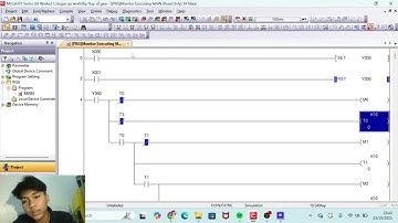 Rangkaian lampu flip flop plc Mitshubishi gx work2
