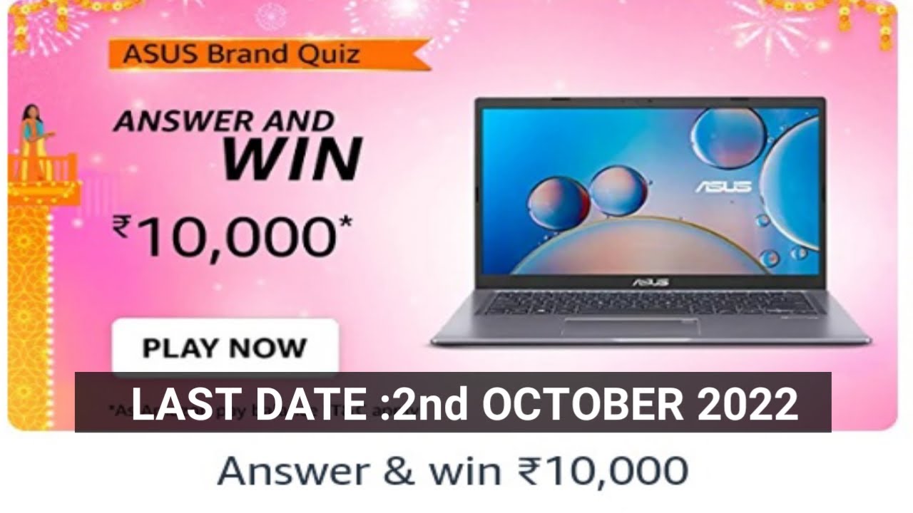 Amazon ASUS Brand Quiz Answers Today 15 SEPTEMBER 2022 Daily Quiz