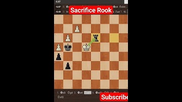 Sacrifice Rook | Promote queen and black wins | #chess #chesscom #gaming #shorts #games #gameplay
