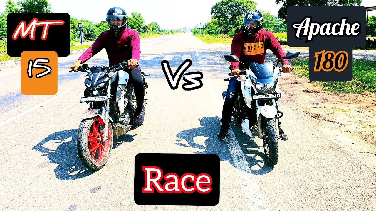 Yamaha MT 15 Vs Apache RTR 180 Race 🔥