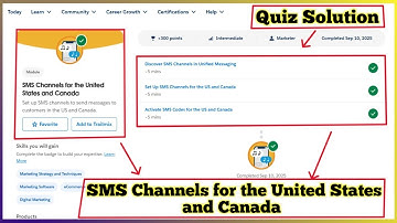 SMS Channels for the United States and Canada | Salesforce Trailhead | Quiz Solution