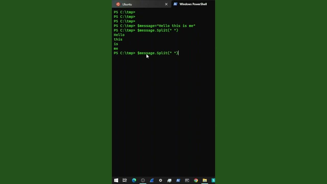 [PS] Convert String into array with Split command - YouTube