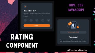 ASMR coding - PART 1 Interactive Rating Component | HTML | CSS | JavaScript | Frontend Mentor