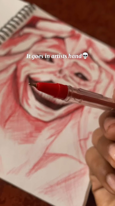 Artists can draw with everything 💀🙌🏻.   #art #drawing #artist #sketch #pensketch