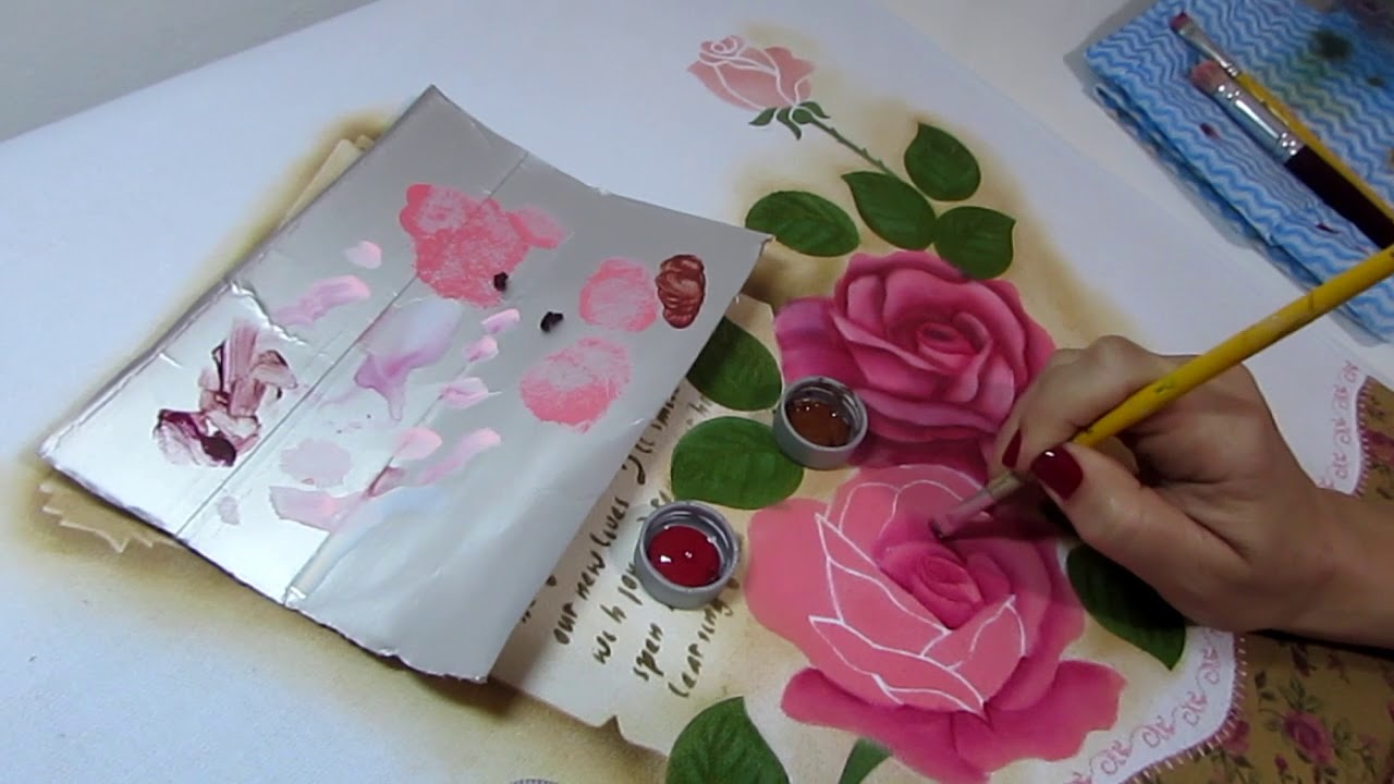 Dica como Pintar Rosa Classica - Paty Buoso