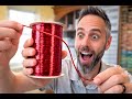 Pearlized Burgundy Raffia Craft Ribbon