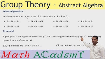 What is binary operation and how groupoid is defined in group theory || Explained with examples