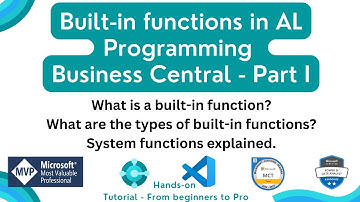 built-in functions in business central | system variables in al programming | bc tutorial