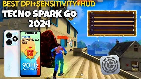 ⚙️Tecno spark go 2024 free fire best dpi+sensitivity+hud || tecno spark go 2024 free fire