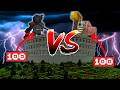 100 WITHER SKELETONS MUTANTES vs 100 ZOMBIE PIGLINS MUTANTES | Coliseo MC