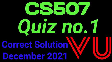 CS507 Quiz No.01 Solution Spring 2021| | cs507 quiz 1 2021 | | Rising Stars
