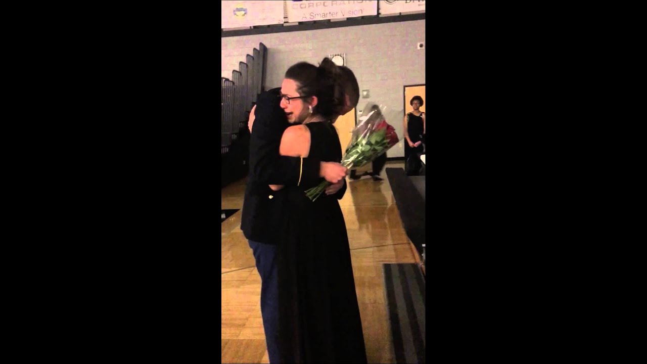 Private surprises girlfriend after Veteran's Day assembly
