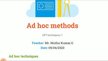 EC 8095 VLSI design Unit -5   Ad Hoc Methods in DFT
