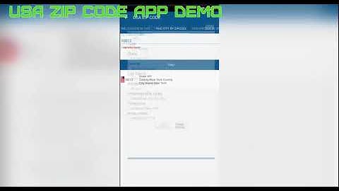 USA Zip Code App Demonstration