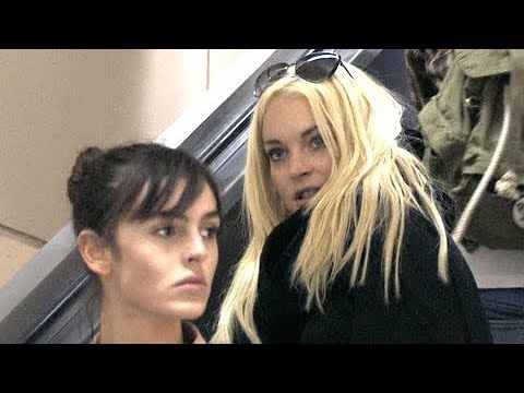 Bleached Blonde Lindsay Lohan Returns From Hawaii With Sister Ali