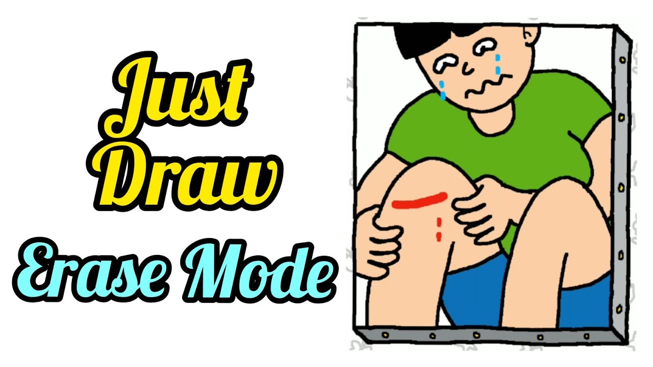Just Draw - Drawing Puzzle - Erase Mode Level 12 Solution