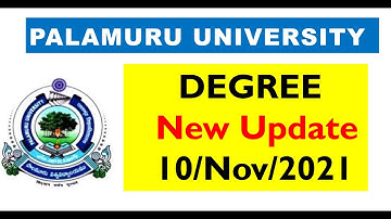Palamuru University Degree Exam Time Table || 10/Nov/2021 || palamuru university fast updates