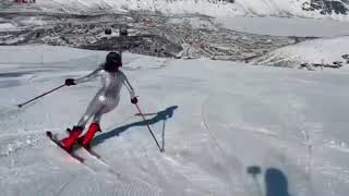 Skiing with Liza Mantova