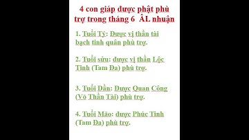 4 CON GIÁP ĐƯỢC QUÝ NHÂN PHÙ TRỢ TRONG THÁNG 6 ÂL NHUẬN