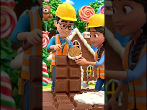 Mini Workers Build Giant Candy House 🍭🏠