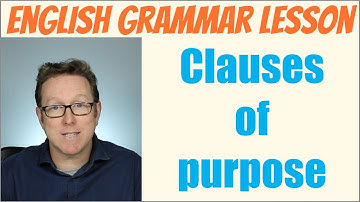 English grammar tutorial: Clauses of purpose
