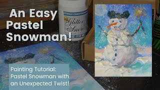 Let&#39;s Paint a Simple Snowman in Pastel! A tutorial for all levels!