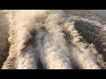 Water jet fast attact craft sailing on river