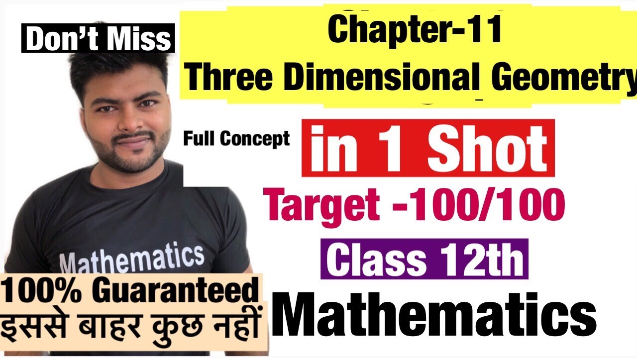 Chapter 11 Three Dimensional Geometry in 1 shot I Class12 maths Board ...