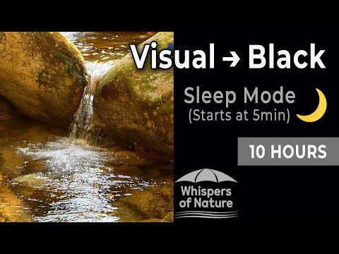 계곡 물소리 ASMR (10시간) | 5분 후 검은 화면 수면 모드 - 깊은 잠을 위한 암전 영상 [Black Screen]