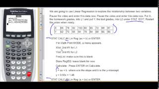 Linear regression in Math Print Mode